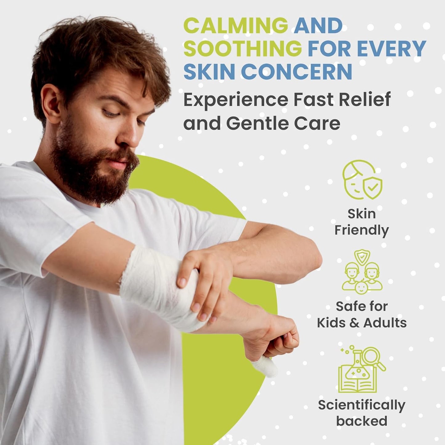 Natural anti-itch cream for skin irritation, redness, and inflammation