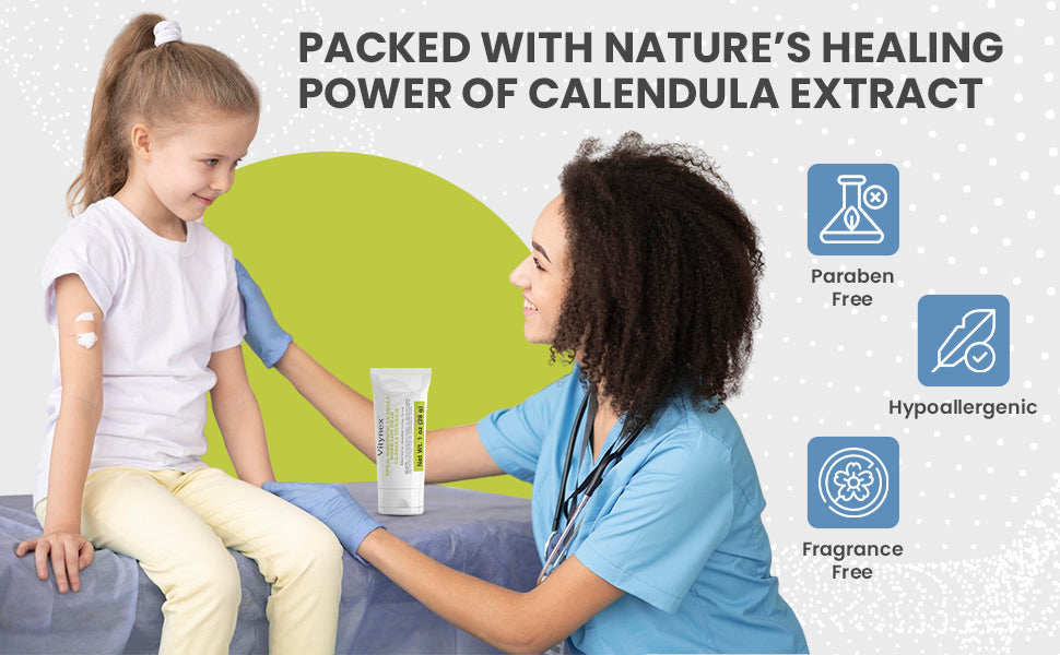 Calendula wound healing cream for cracked heels and dry feet