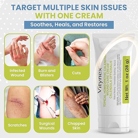 Lightweight non-greasy calendula cream for sensitive and dry skin